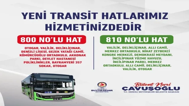 Denizli’de toplu ulaşımada yeni dönem