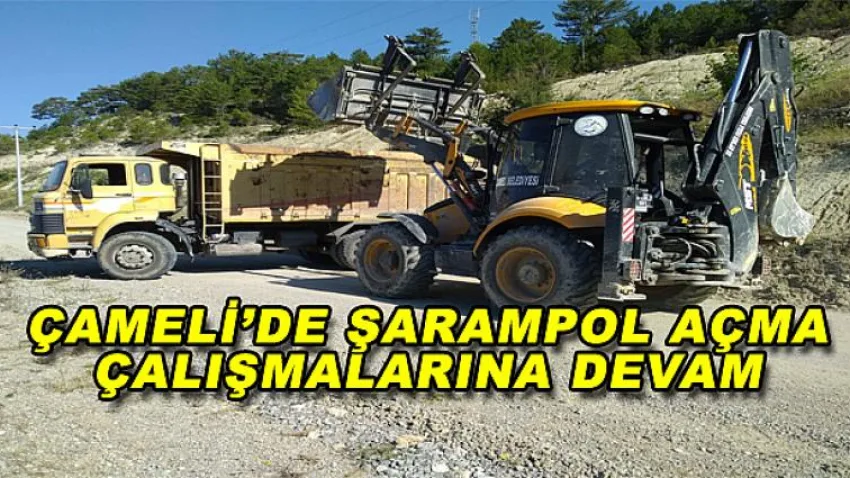 Çameli'de Şarampol Açma Çalışmalarına Devam