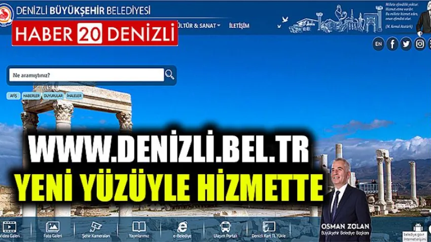 www.denizli.bel.tr yeni yüzüyle hizmette