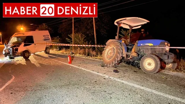 Panelvan ve traktörün karıştığı kazada 1 kişi öldü, 2 kişi yarandı