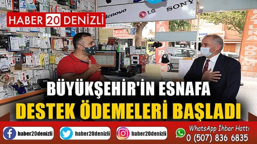 Büyükşehir'in esnafa destek ödemeleri başladı
