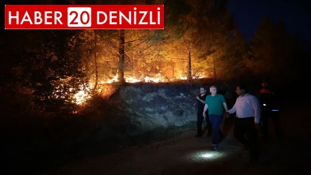 Denizli Büyükşehir yangını söndürmek için seferber oldu