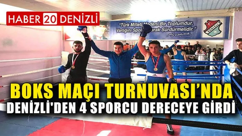 Boks Maçı Turnuvasında Denizli'den 4 Öğrenci Dereceye Girdi