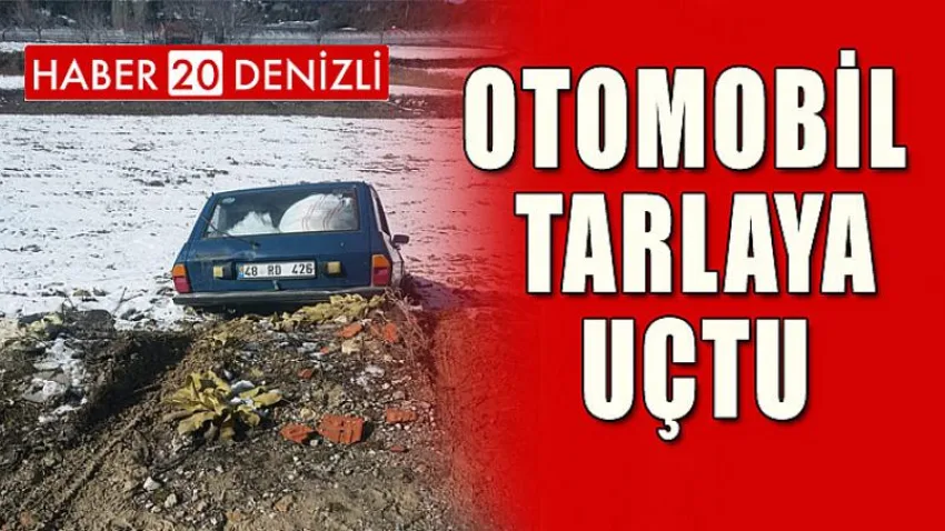 Otomobil Tarlaya Uçtu