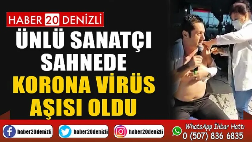 Ünlü sanatçı sahnede korona virüs aşısı oldu