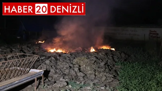 Besihane bahçesine serilen gübre alev aldı