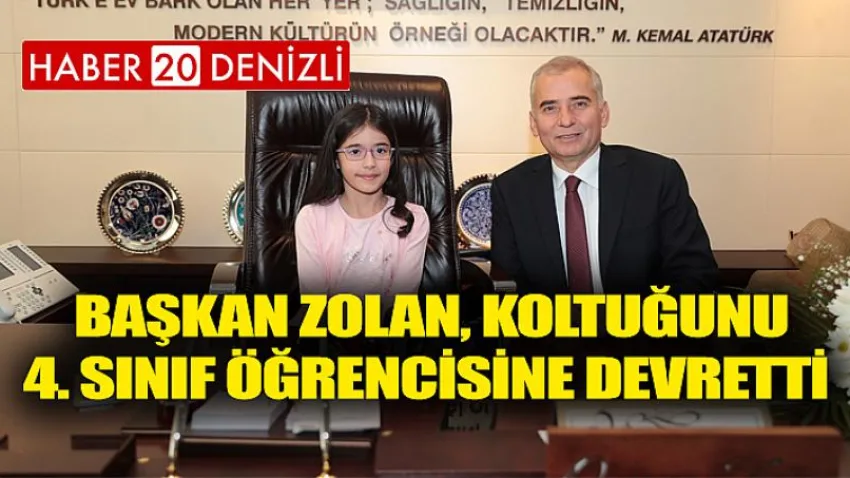 Başkan Zolan, koltuğunu 4. sınıf öğrencisine devretti