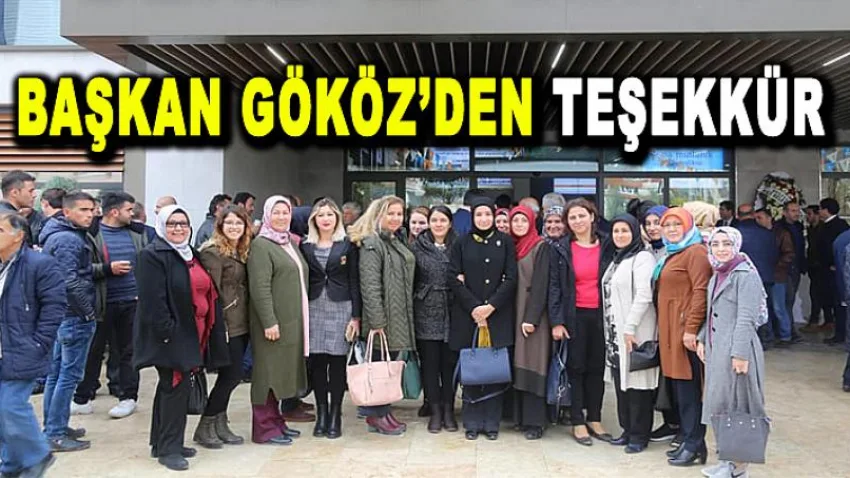 Başkan Gököz'den Teşekkür
