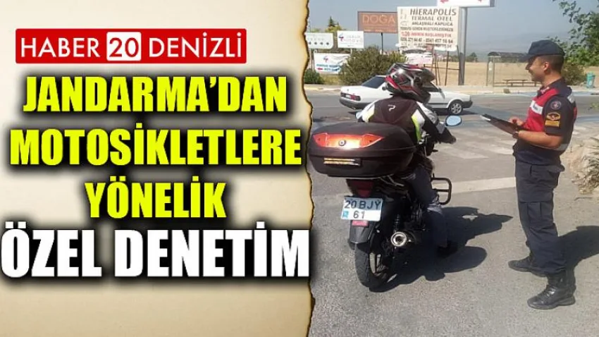 Jandarma’dan Motosikletlere Yönelik Özel Denetim