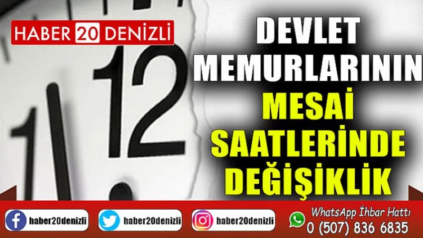 Devlet Memurlarının Mesai Saatlerinde Değişiklik