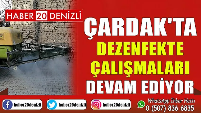 Çardak'ta Dezenfekte Çalışmaları Devam Ediyor