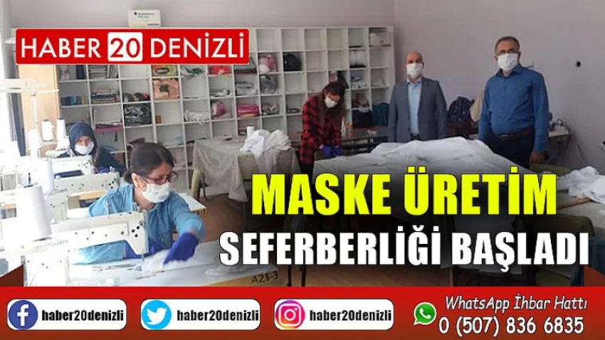 Sarayköy’de maske üretim seferberliği başladı