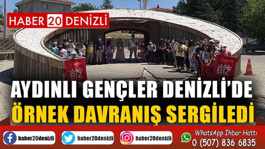 Aydınlı gençler Denizli’de örnek davranış sergiledi