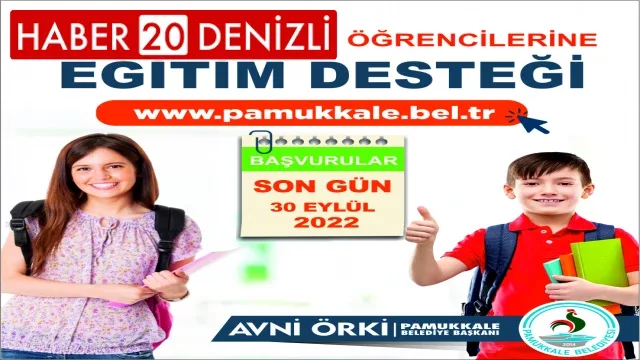 Pamukkale Belediyesi’nin Eğitim Yardımı Başvurularında Son Gün 30 Eylül