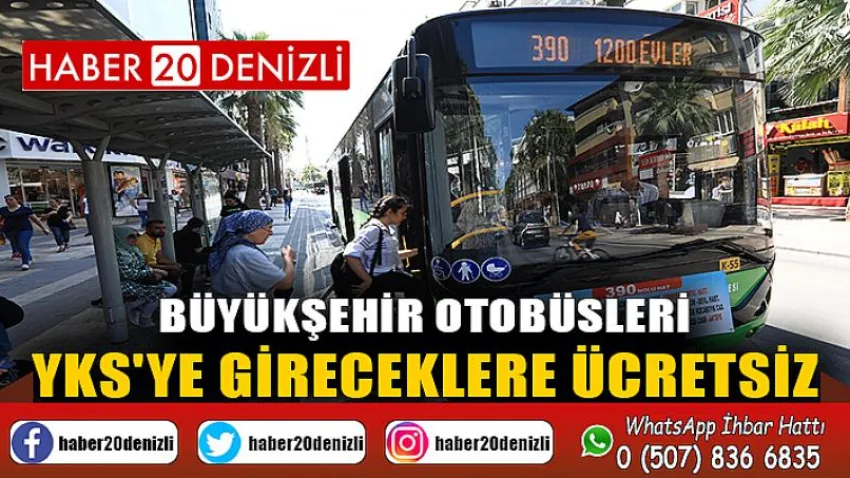 Büyükşehir otobüsleri YKS'ye gireceklere ücretsiz