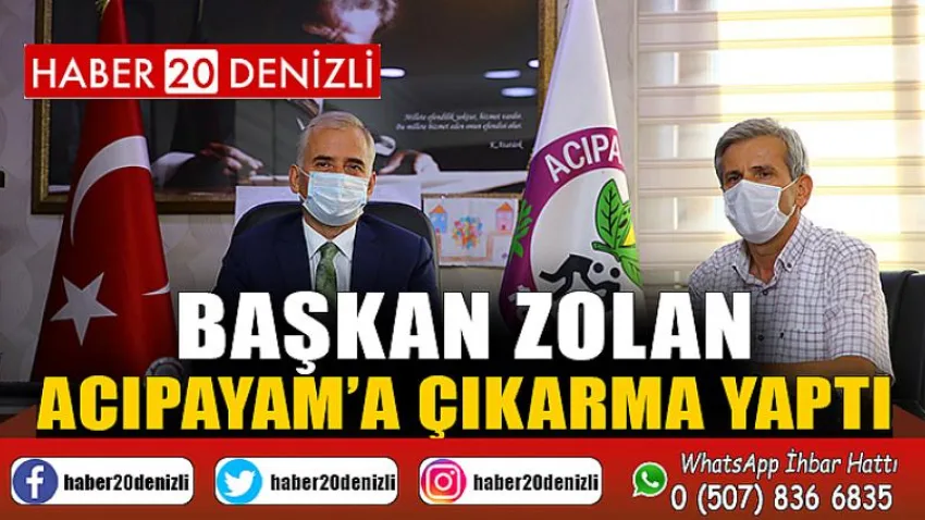 Başkan Zolan Acıpayam’a Çıkarma Yaptı