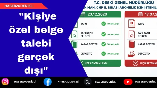 DESKİ'den CHP'nin abonelik iddialarına yanıt: "Kişiye özel belge talebi gerçek dışı"