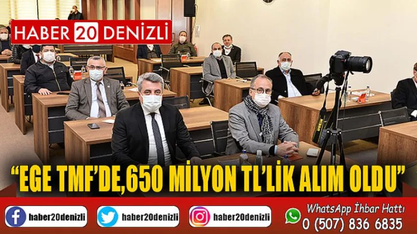 Ege Tmf’de, 650 Milyon Tl’lik Alım Oldu