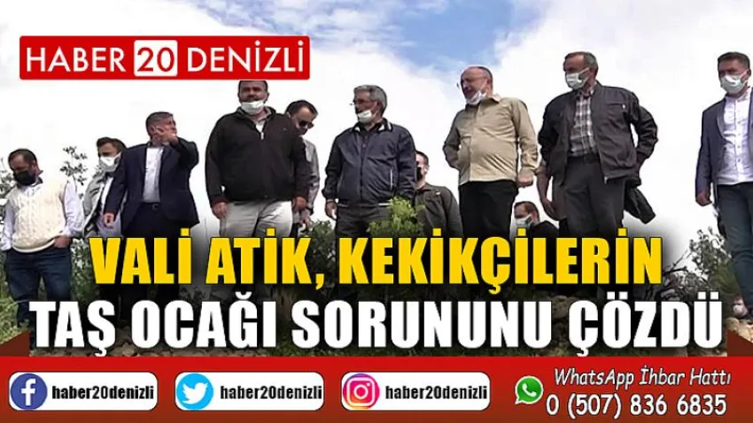 Vali Atik, kekikçilerin taş ocağı sorununu çözdü