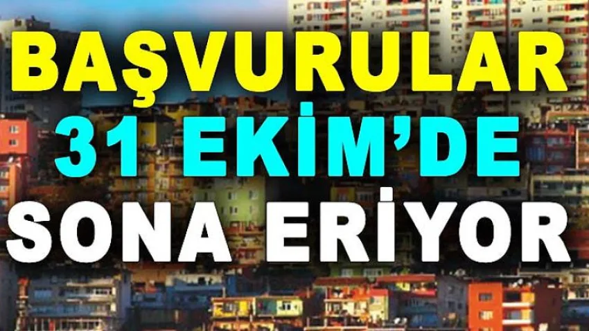 Başvurular 31 Ekim'de Sona Eriyor