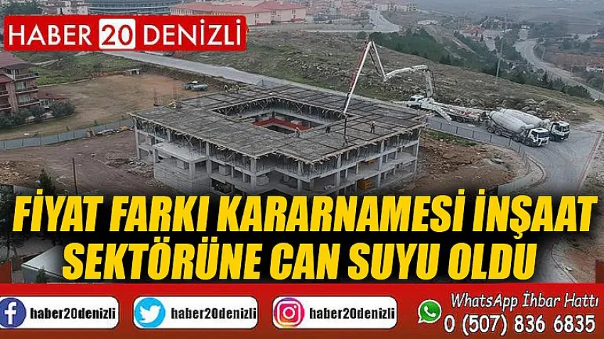 Fiyat farkı kararnamesi inşaat sektörüne can suyu oldu