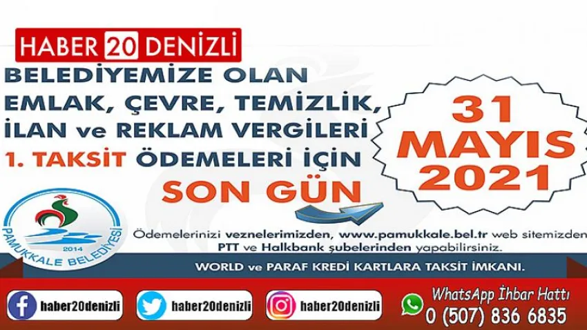 Vergi Ödemelerinde Son Gün 31 Mayıs
