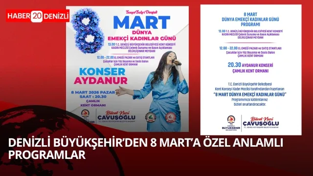 Denizli Büyükşehir’den 8 Mart’a özel anlamlı programlar