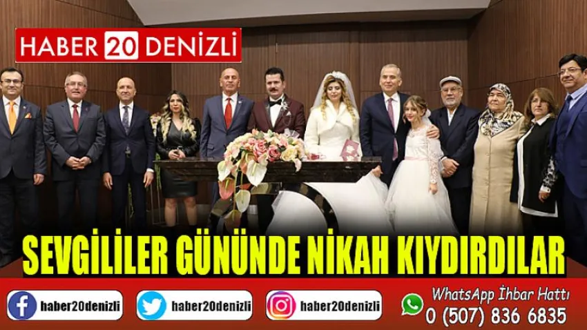 Sevgililer gününde nikah kıydırdılar
