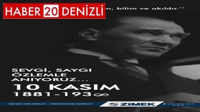 Zimek Makina San. Tic. Ltd. Şti Yönetim Kurulu Başkanı Mehmet Sarı'dan 10 Kasım Mesajı