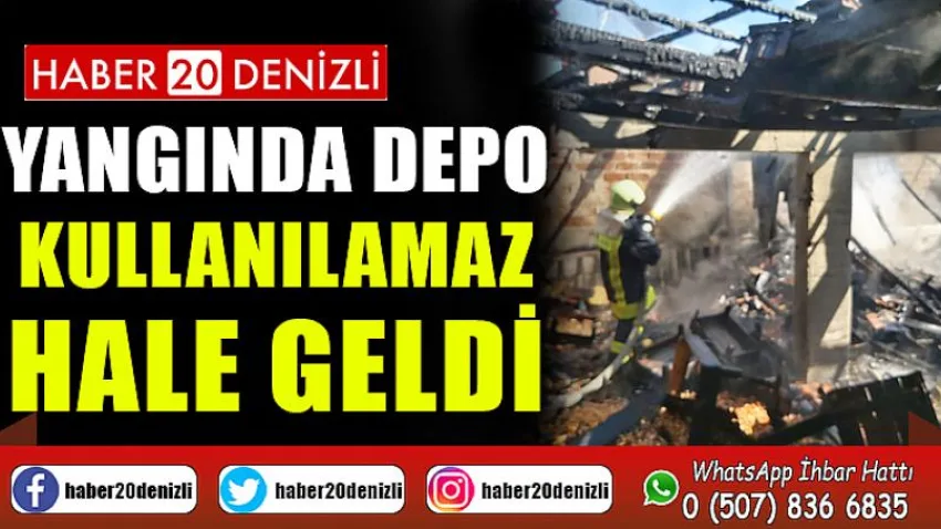 Yangında depo kullanılamaz hale geldi