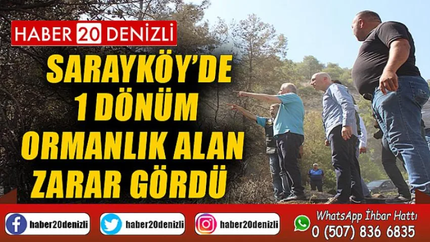Sarayköy’de 1 dönüm ormanlık alan zarar gördü