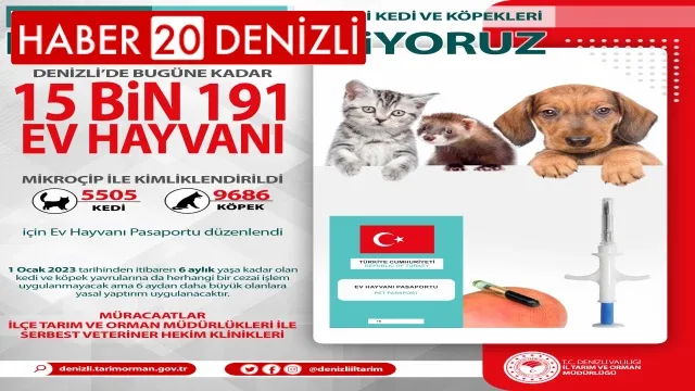 Ev hayvanlarını kimliklendirmeyenlere 3 bin 642 TL idari para cezası