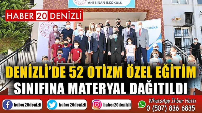 Denizli’de 52 otizm özel eğitim sınıfına materyal dağıtıldı