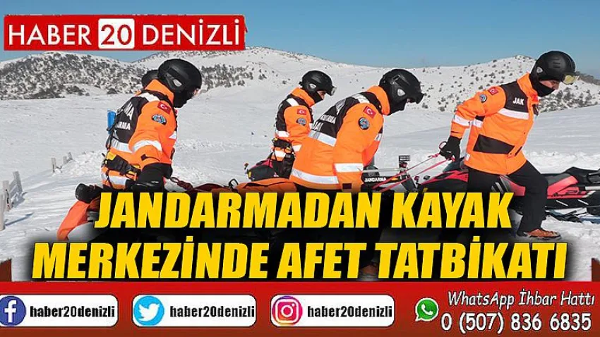 Jandarmadan kayak merkezinde afet tatbikatı