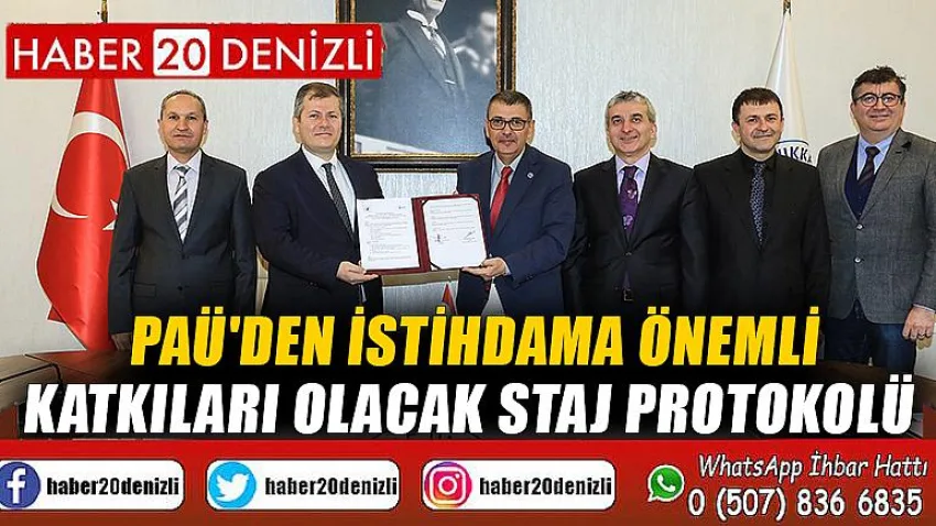 PAÜ'den istihdama önemli katkıları olacak staj protokolü