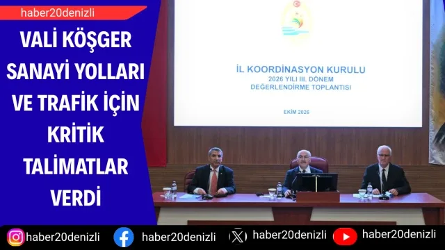 Vali Köşger sanayi yolları ve trafik için kritik talimatlar verdi