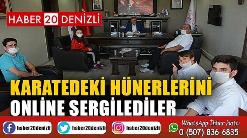 Karatedeki hünerlerini online sergilediler