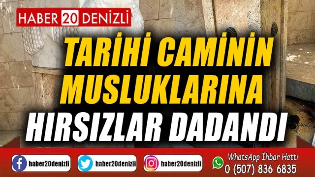 Tarihi caminin musluklarına hırsızlar dadandı