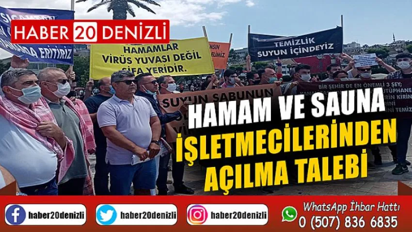 Hamam ve sauna işletmecilerinden açılma talebi