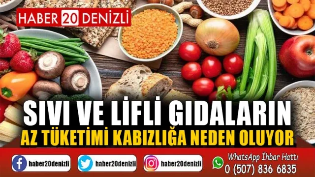 Sıvı ve lifli gıdaların az tüketimi kabızlığa neden oluyor