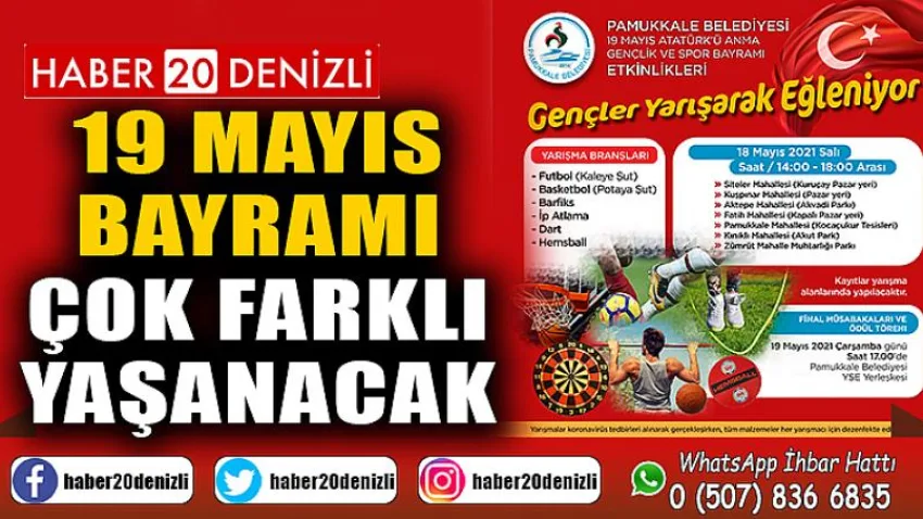 Pamukkale’de 19 Mayıs Bayramı Çok Farklı Yaşanacak