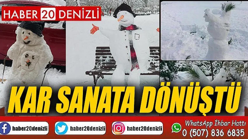 Kar sanata dönüştü
