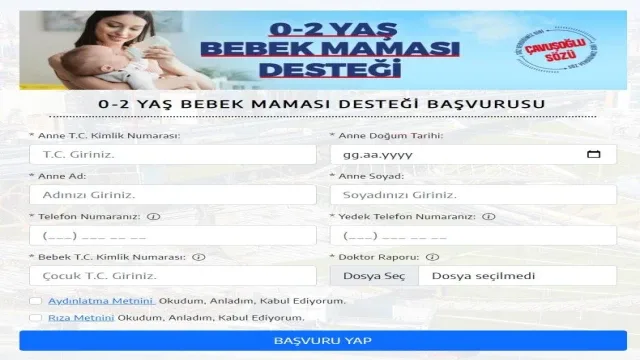 Denizli Büyükşehir’den bebeklere mama desteği