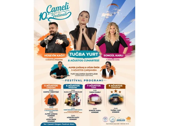 Çameli 10. Kültür, Turizm, Tarım ve Doğa Sporları Festivaline sayılı günler kaldı