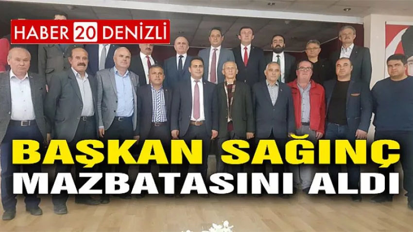 Başkan Sağınç Mazbatasını Aldı
