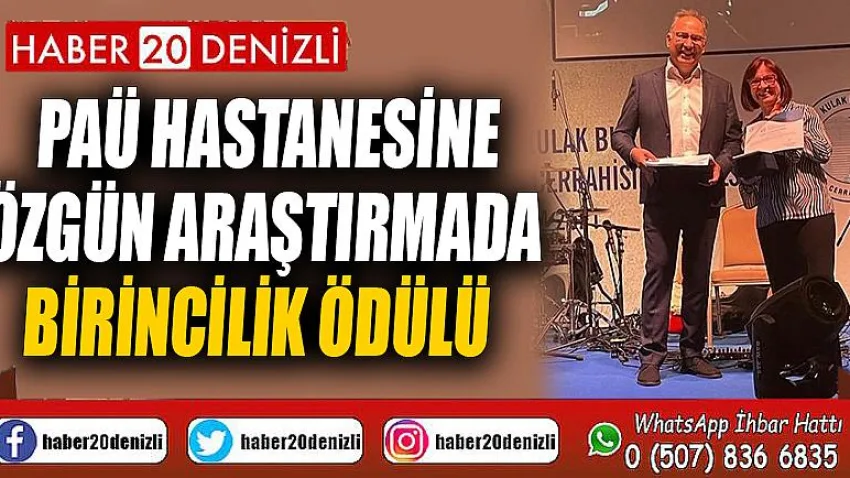 PAÜ Hastanesine özgün araştırmada birincilik ödülü
