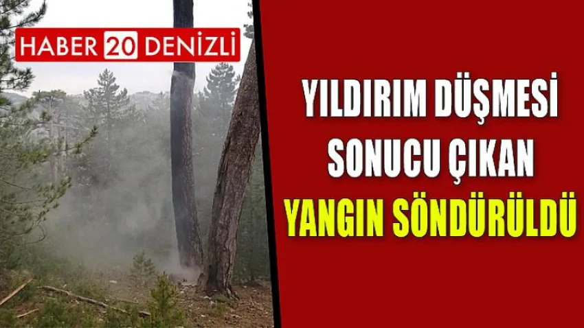 Yıldırım Düşmesi Sonucu Çıkan Yangın Söndürüldü