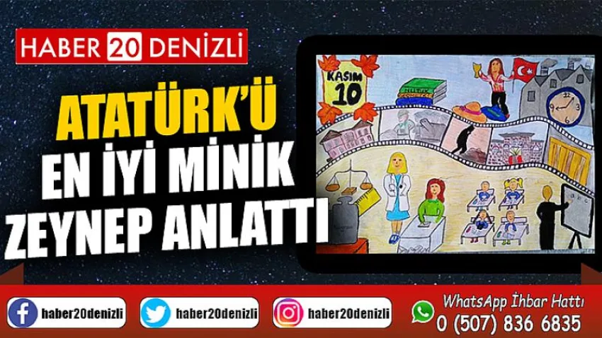 Denizli’de Atatürk’ü en iyi minik Zeynep anlattı