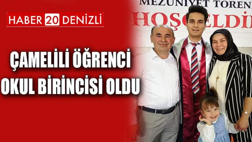 Çamelili Öğrenci Okul Birincisi Oldu