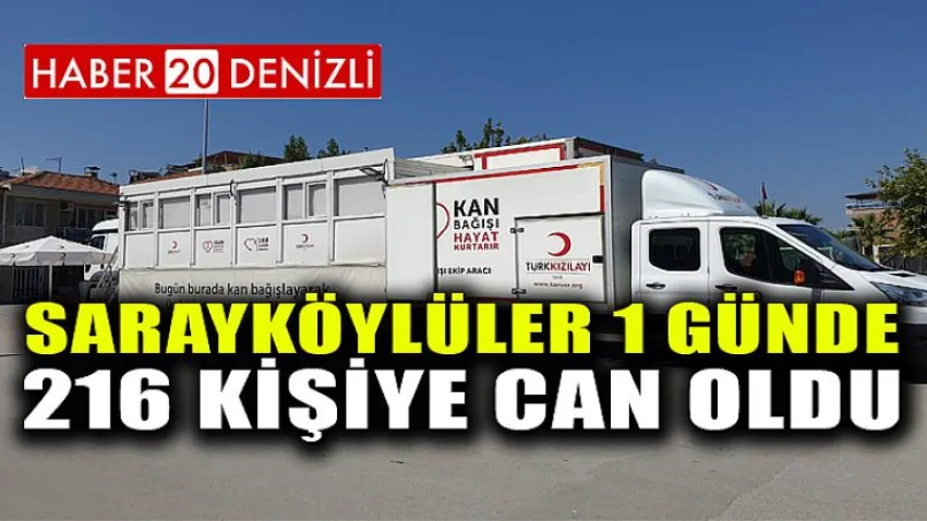 Sarayköylüler 1 günde 216 kişiye can oldu